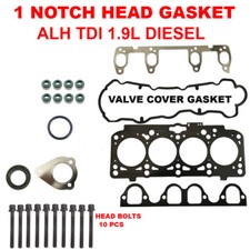 Engine Cylinder Head Gasket Set 1 notch With Bolts for VW ALH TDI 1.9L Diesel