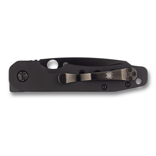 Spyderco Smock CPM-CruWear TiCN Black Blade Black Aluminum Handles C240BKALBKCWP - Picture 2 of 3