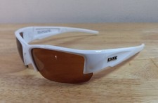 Maxx Sunglasses Stealth 2.0 HD White Frame Amber Lens Golf Sports EUC
