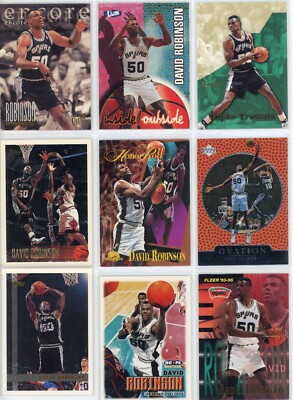 David Robinson, San Antonio Spurs, HOF,  9 Cards, Ungraded,  Free Shipping!