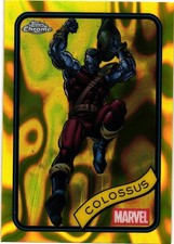 2025 MARVEL TOPPS CHROME YELLOW LAVA REFRACTOR PARALLEL #93 COLOSSUS