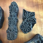 Collection Of 8 Antique Indian Wood Carved Printing Blocks — photo 4