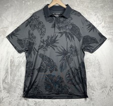 Under Armour Playoff Polo Shirt Men s Size XL Black Floral Stretch Golf