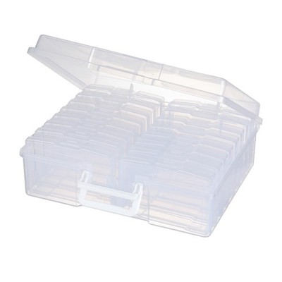 Transparent 4'' x 6'' Photo Organizers and Photo Storage Box with Handle, 16 In...