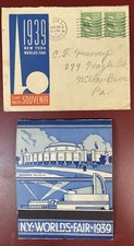 1939 New York World's Fair: Giant Souvenir Matchbook and Cacheted Cover