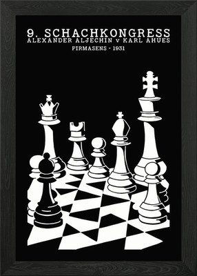1931 Chess Poster Framed Wall Art Poster Canvas Print Picture