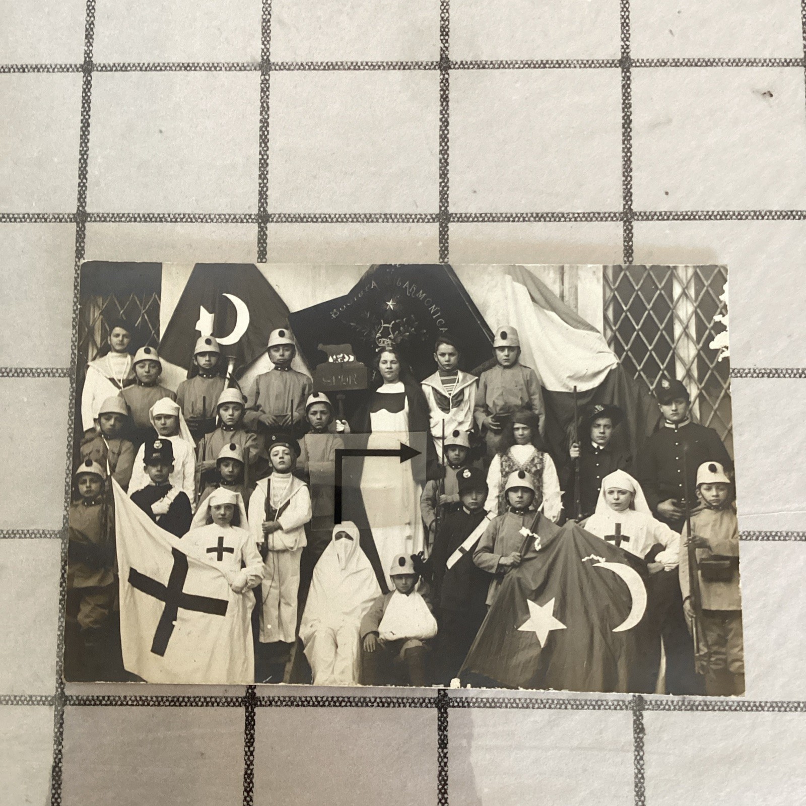 Aosta,Filarmonica,Foto Carnevale,Pro Tripoli,Bambini,1900,Animata,O1166