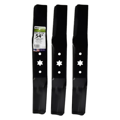 Maxpower 561557B 3 Blade Set For Many Craftsman Mowers For 54 Cut Mtd/Cub