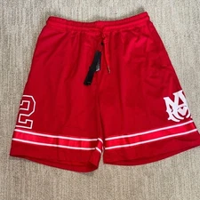 AMIRI 22 Men's XXL Designer Streetwear Jersey Skater Shorts Red 