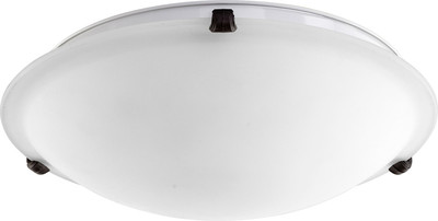 Quorum 3000-16186 Transitional Three Light Ceiling Mount in Bronze/Dark Finish,