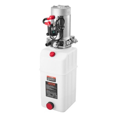 DC 12V Hydraulic Power Unit: 6 Qt, 3200 PSI, 0.91 GPM, for Liftgates & Trailers