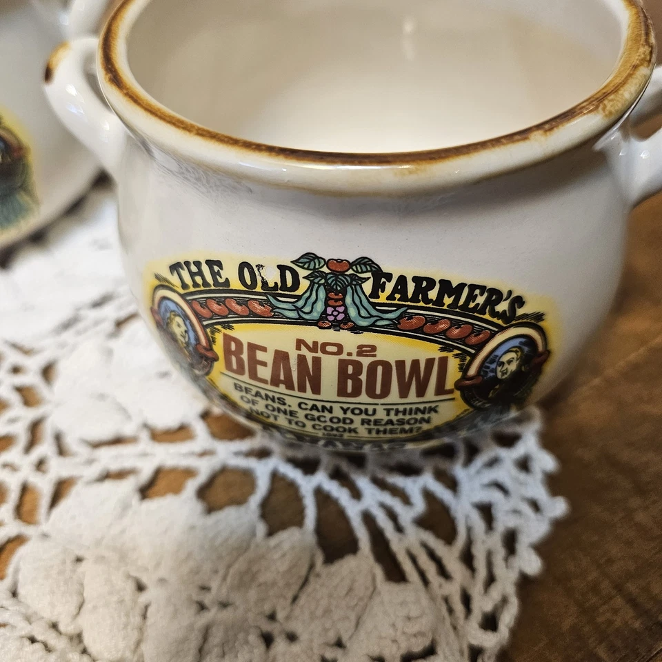 Juego de 3 cuencos de frijoles The Old Farmer's Almanac Nº 2 West Wood International 1994 Foto 4 de 4
