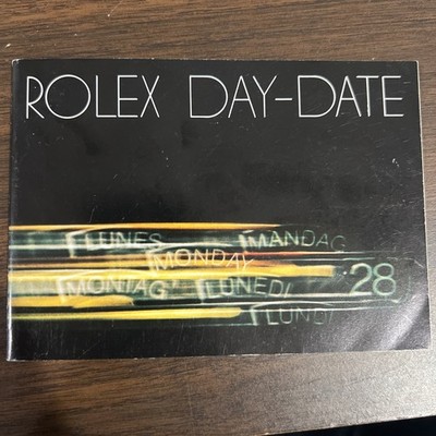 Authentic Rolex President Day-Date Manual  592.22 Year 1982 ENGLISH