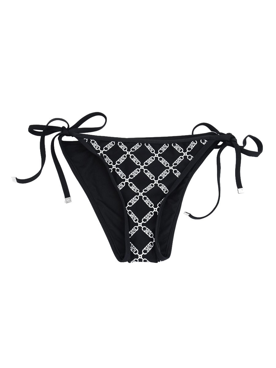 MICHAEL Michael Kors Women's String Bikini Swim Bottom Swimsuit (XS, Black)