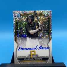 ENMANUEL TERRERO 2023 BOWMAN CHROME 1ST SPECKLE REFRACTOR AUTO /299 Q3917