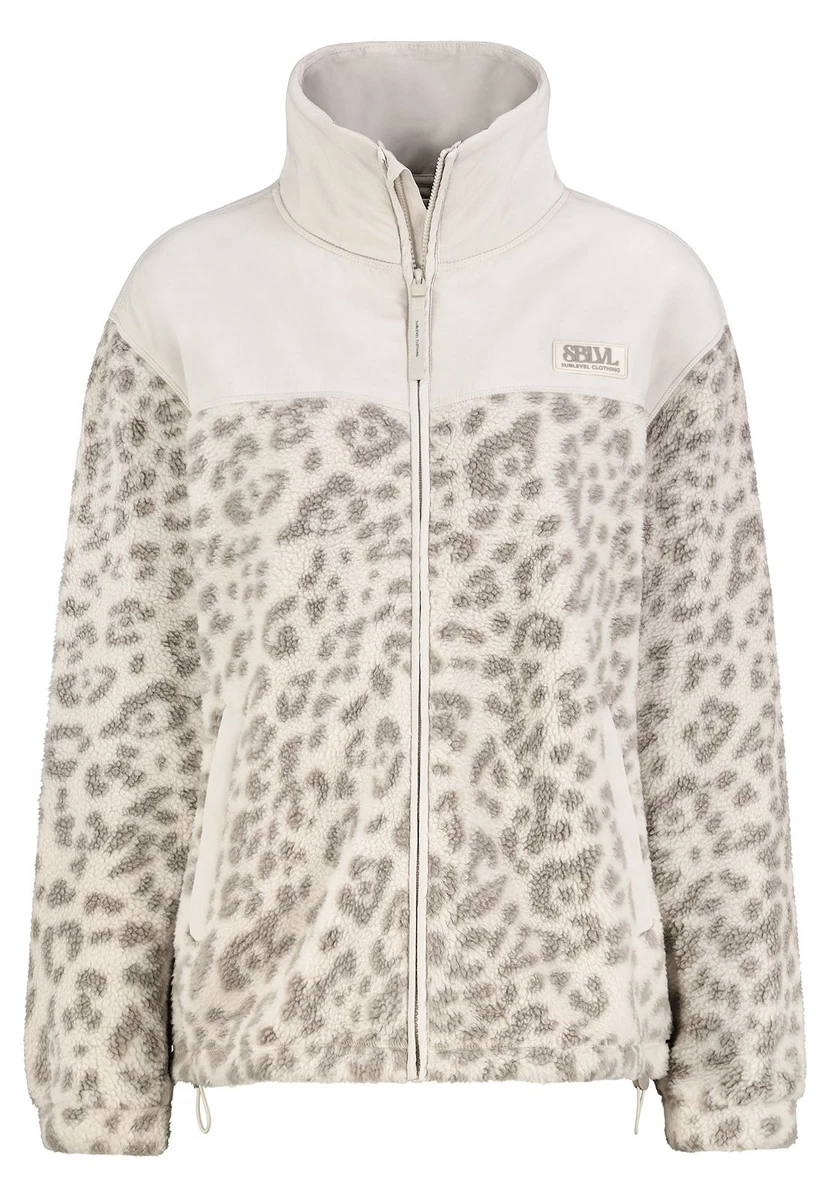 Sublevel Damen Teddyfleece-Jacke Damenjacke Fleecejacke Teddyjacke Leo LSL-544