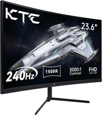 24 Inch Curved 240Hz Gaming Monitor, FHD 1500R Curved Computer Monitor 1080P, 30