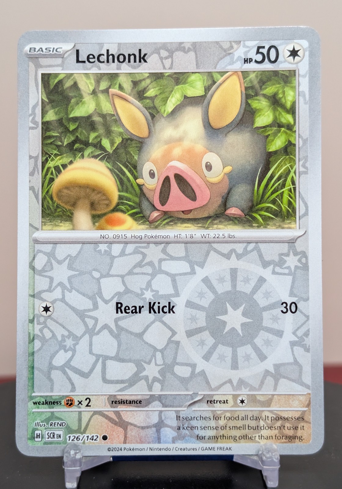 Pokemon Lechonk #126/142 English Stellar Crown Reverse Holo