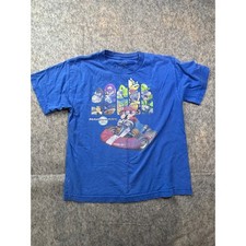 Nintendo Mens Vintage 2010 Mario Kart Wii Graphic Shirt Royal Blue Size Medium