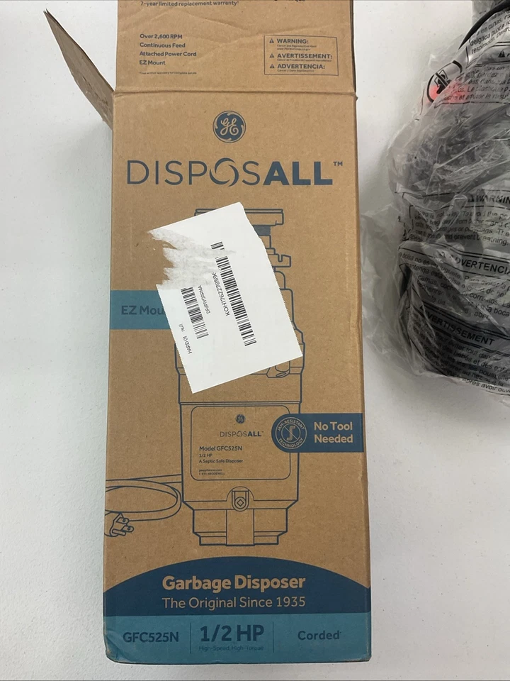 ⚙️ GE Disposall Garbage Disposal GFC525N — 1/2 HP 💪-ECS - Image 4 of 4