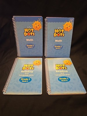 Hot Dots Reading & Math Workbook - Books lot of 4 First Grade