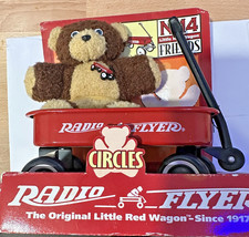 Radio Flyer  Little Red Wagon Friends    Circles Plush Bear   NEW in Box Vintage