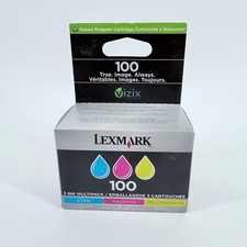 Genuine New Lexmark 100 3 Ink Multipack 1 cyan, 1 magenta, and 1 yellow 