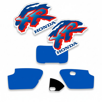 Complete Graphics Kit   for XR250R 1993   Blue/Red   Tank, Side Panels Headlamp