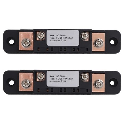50A FL2C Amp Shunt Widerstand 2 Stück 75mV Strommesswiderstand DC Einsatz