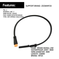 Ebike Induction Wire Brake Sensor Wire 2 Or 3PIN 21cm Black Plastic+Steel