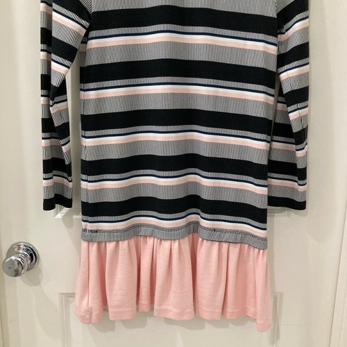 Kate Spade Striped Kids Pink Bow Long Sleeve Dress Size 164/14Y - Picture 12 of 13