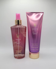 Victoria's Secret Sheer Love Body Mist Spray  Body Lotion New Set of 2
