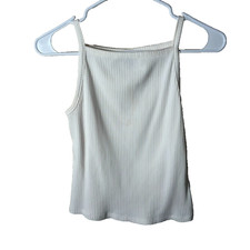 Old Navy Tank Top Women's Small Ribbed Square Neck Sleeveless Cropped