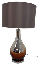Next Ombre Chrome Glass Tear Drop Table Lamp H58cm Modern - A6T O476