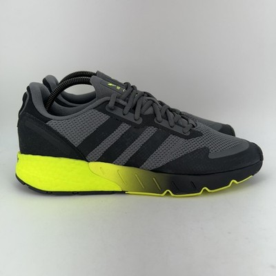Adidas ZX 1K Boost Shoes Mens Size 11 Gray Yellow Running Sneakers