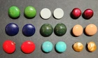 Vintage Costume Jewelry BUTTON-STYLE CLIP-ON EARRINGS 9 Sets LOT