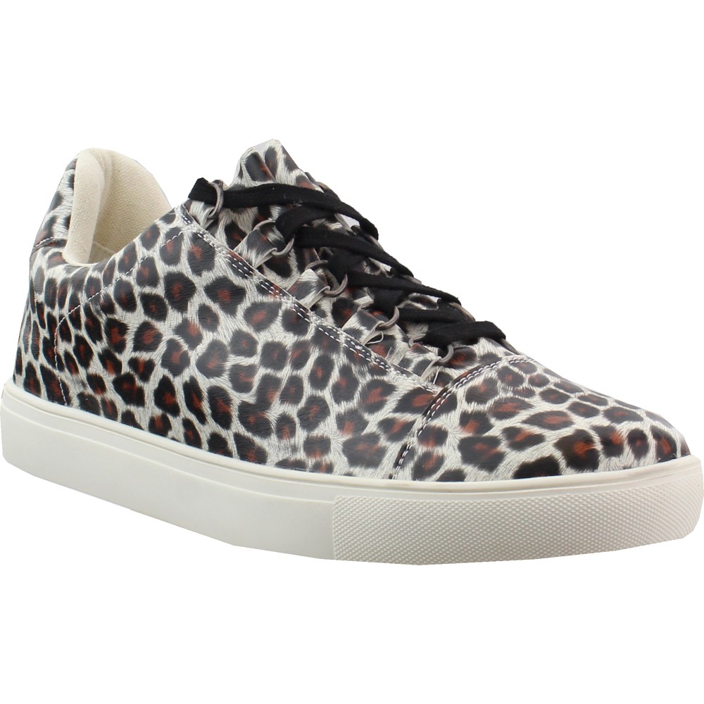 COCONUTS by Matisse Relay Leopard Lace Up  Womens Black, Off White Sneakers Casu thumbnail 2