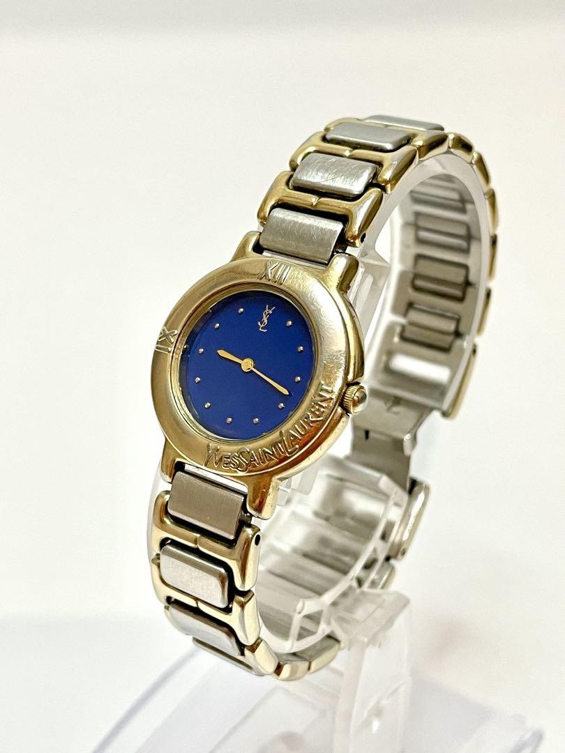 Orologio donna Yves Saint Laurent quadrante blu decoro swarovski bracciale metallo