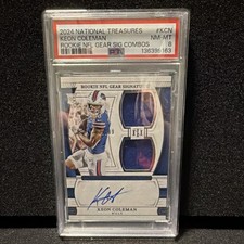 2024 Panini National Treasures Rookie Auto Keon Coleman Bills PSA 8