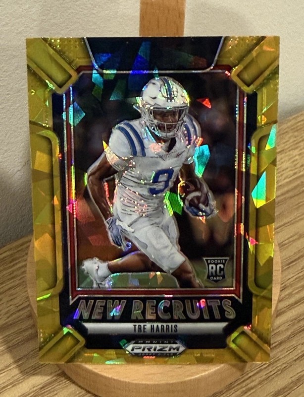 2025 Panini Prizm Draft Picks - New Recruits Tre Harris #2 Gold Ice Prizm (RC)