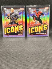 2025 Topps Chrome Deadpool 7 card Lot Icons + Comic Gold Fantomex, X-23, Cable