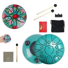 2pcs Rain Drum, 3 Inch 6 Note Steel Tongue Drum & 6 11 Steel...