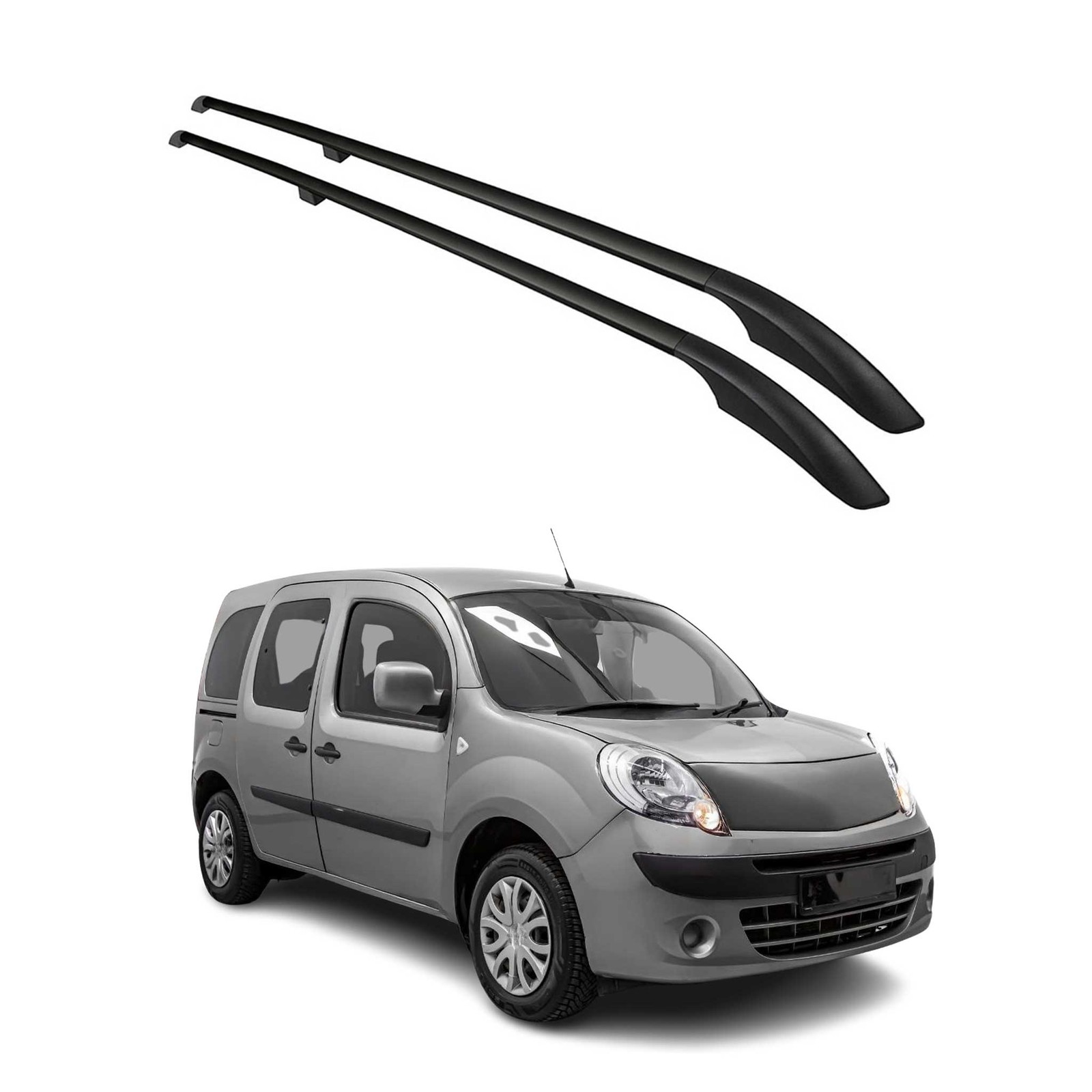 Barres de toit longitudinales Kangoo 2008-2021 en aluminium pour manque d'espace coffre