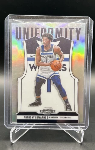 2020-21 Contenders Optic Anthony Edwards Uniformity Silver Prizm RC #32