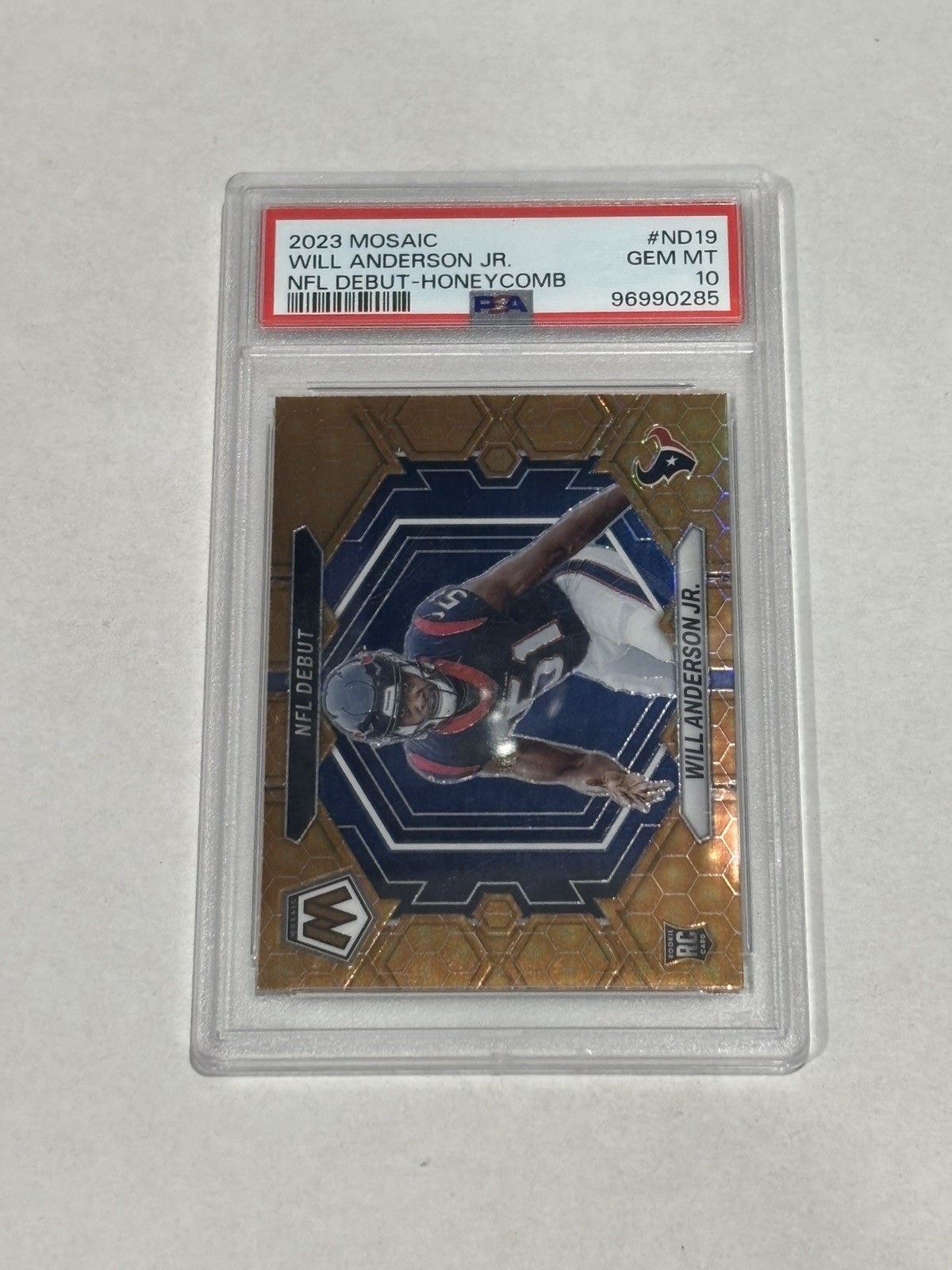 Will Anderson Panini Mosaic NFL Debut #ND19 Honeycomb