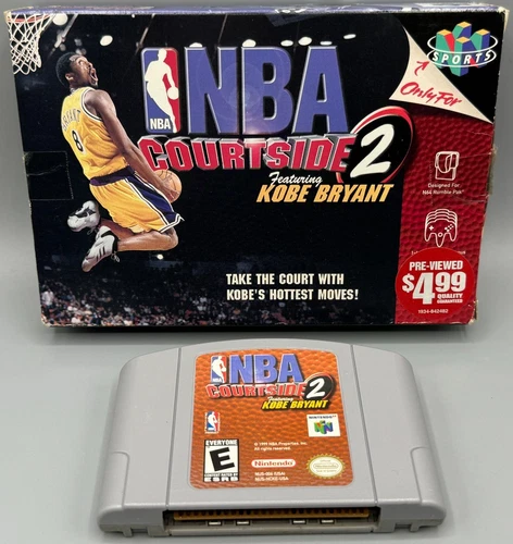 NBA Courtside 2 Feat Kobe Bryant Nintendo 64 N64 Box & Game Only Authentic