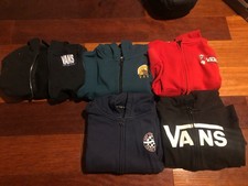 VANS Lot Zip Up Hoodie Lot of 5 Skateboard Off The Wall Boys Size 5/Medium 6/L
