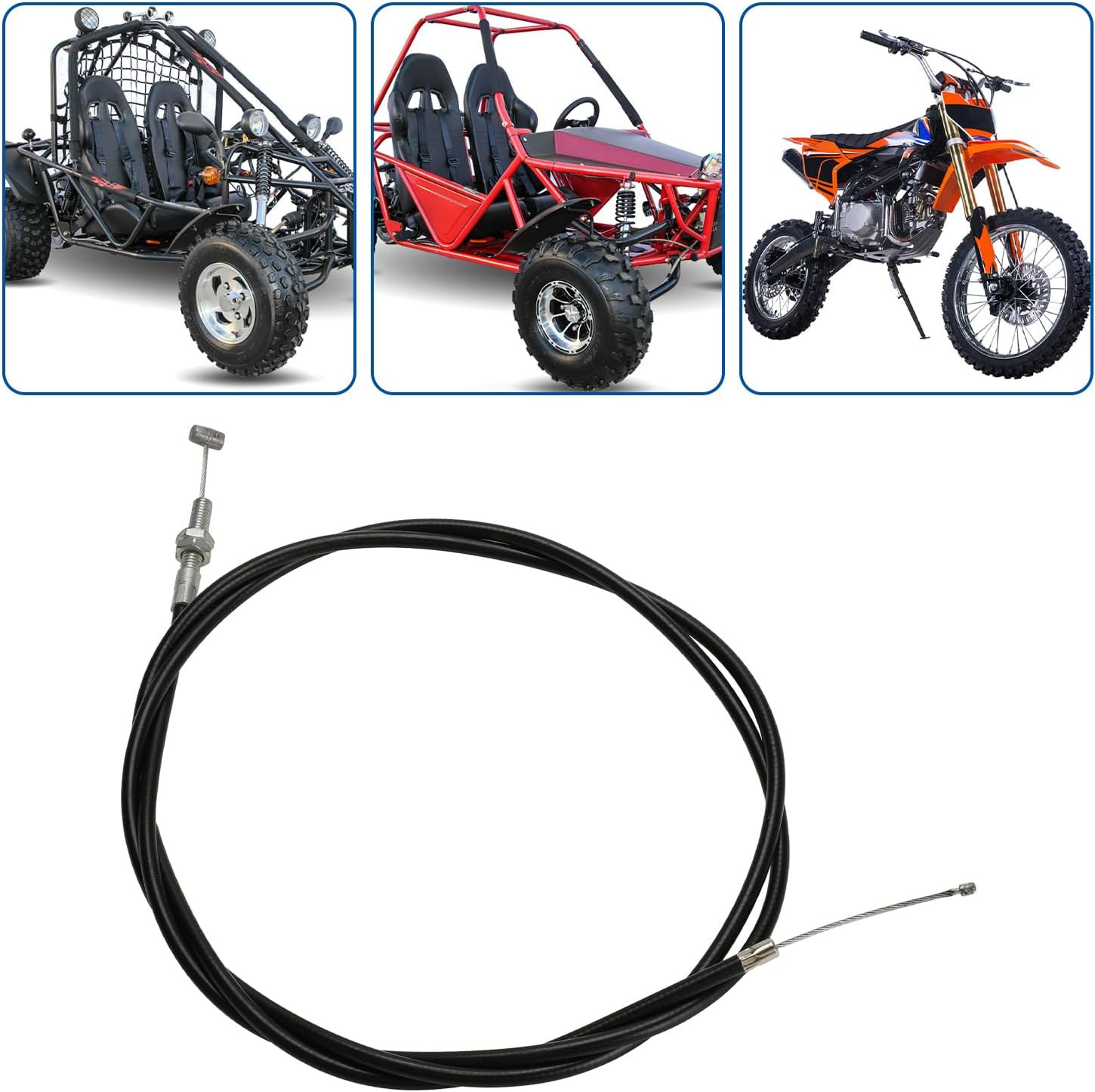 YOXUFA Universal 75'' Throttle Cable Compatible with 90Cc 110Cc 125Cc 150Cc 250C