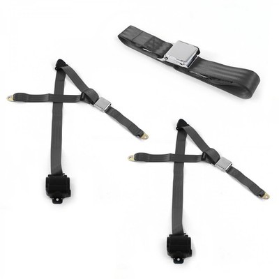 AMC Eagle 1979-87 Airplane 3pt CH Retract Bench Seat Kit-3 Blts  