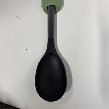 Figmint Stainless Steel and Nylon Solid Spoon Matte Black - Dishwasher-Safe 13in